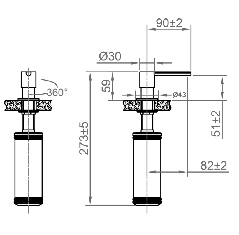 Caressi CA203I Soap Dispenser – Stainless Steel