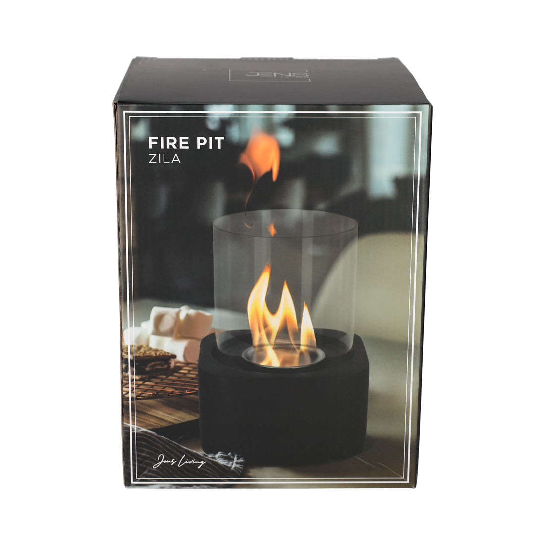 Zila Table Fireplace Black