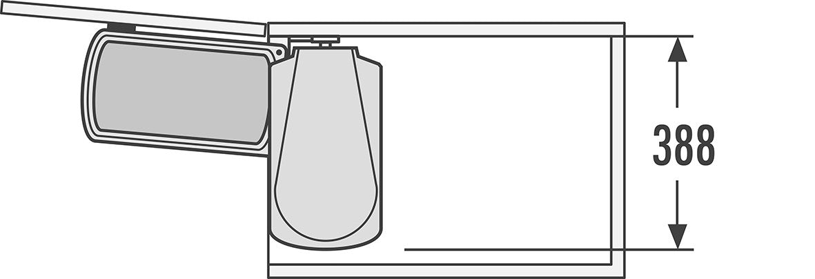 Hailo AS Uno - 18L Swing Waste Bin Dark Gray