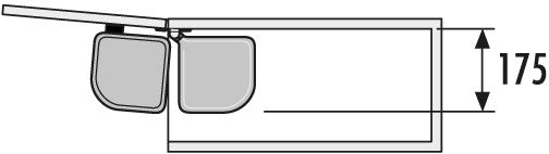 Hailo AS Pico 5 – 5L Ultra-Compact Swing-Out Waste Bin White