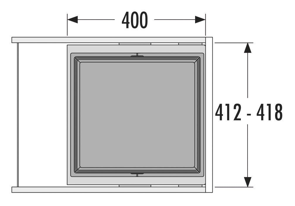 Hailo AS Cargo Synchro 450 55 - Papelera Deslizante Gris
