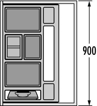 Hailo AS Separato K 900 – Multi-Bin Recycling System Gray