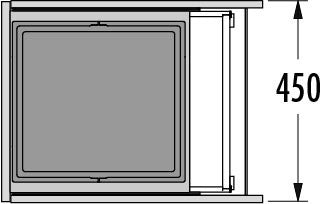 Hailo AS Triple XL 450 - 55L tiroir à grande capacité gris foncé