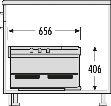Hailo AS Rondo Comfort 20/20 - Système de déchets d'angle