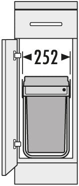Hailo AS Tandem 15/15 – Dual Bin Swing-Out Waste System Gray/Silver