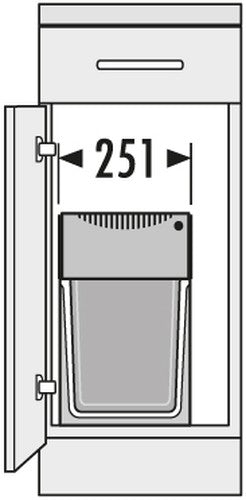 Hailo AS Tandem 15/15 – Antibacterial Dual Bin System White/Blue
