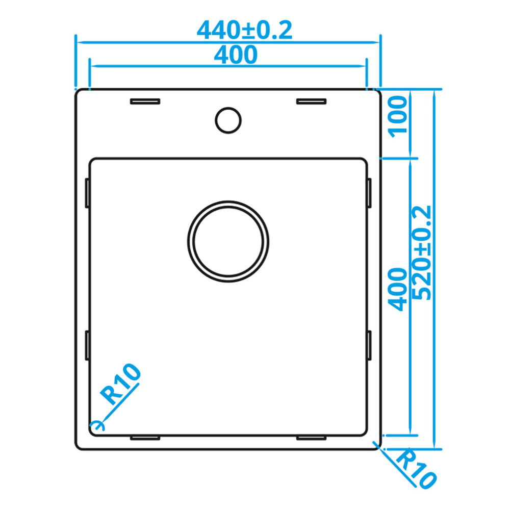 CARESSI CABLPP40KR10 Stainless Steel Sink