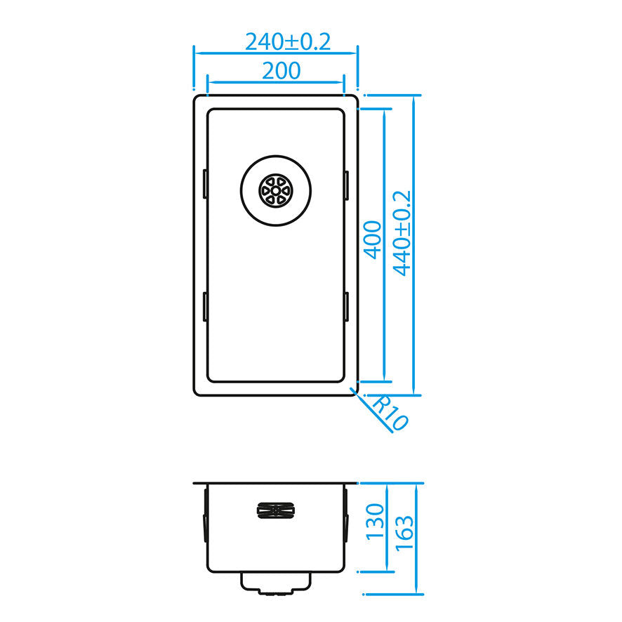 CARESSI CAPP20R10 Stainless Steel Sink