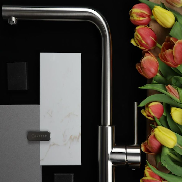 Caressi CA1105I ECO Robinet de cuisine en acier inoxydable