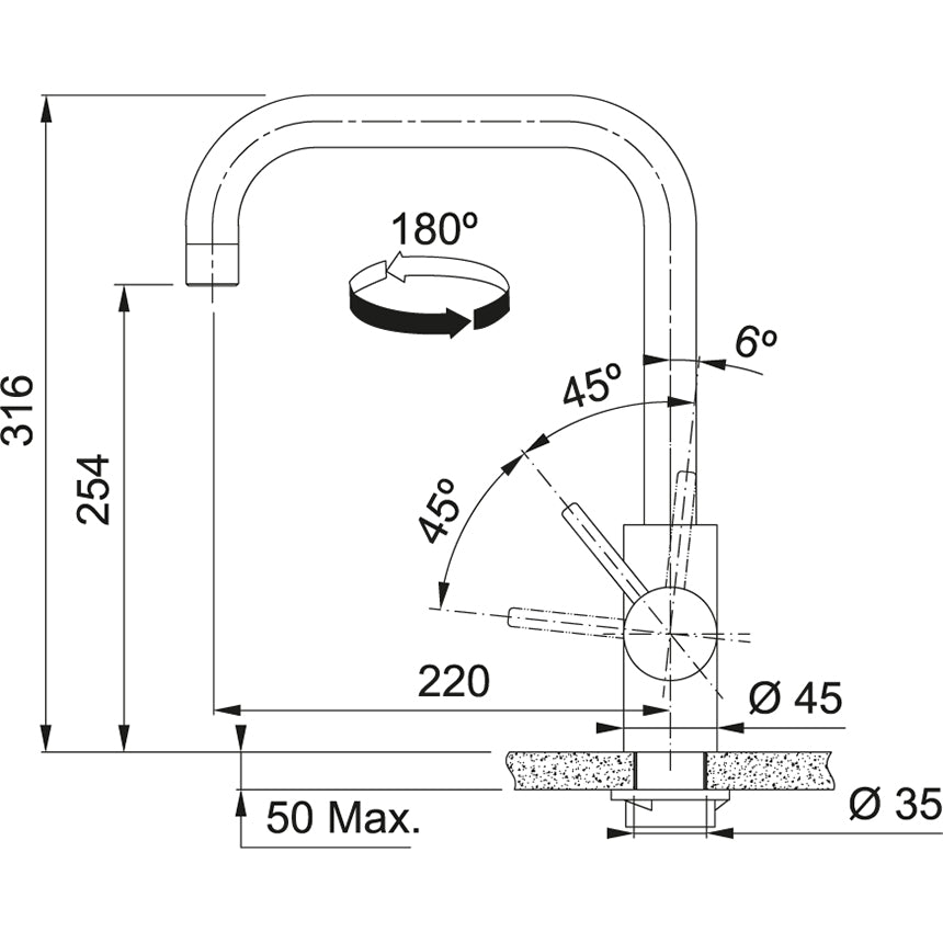 Grifo de cocina Franke Cube Acero inoxidable 1150616111