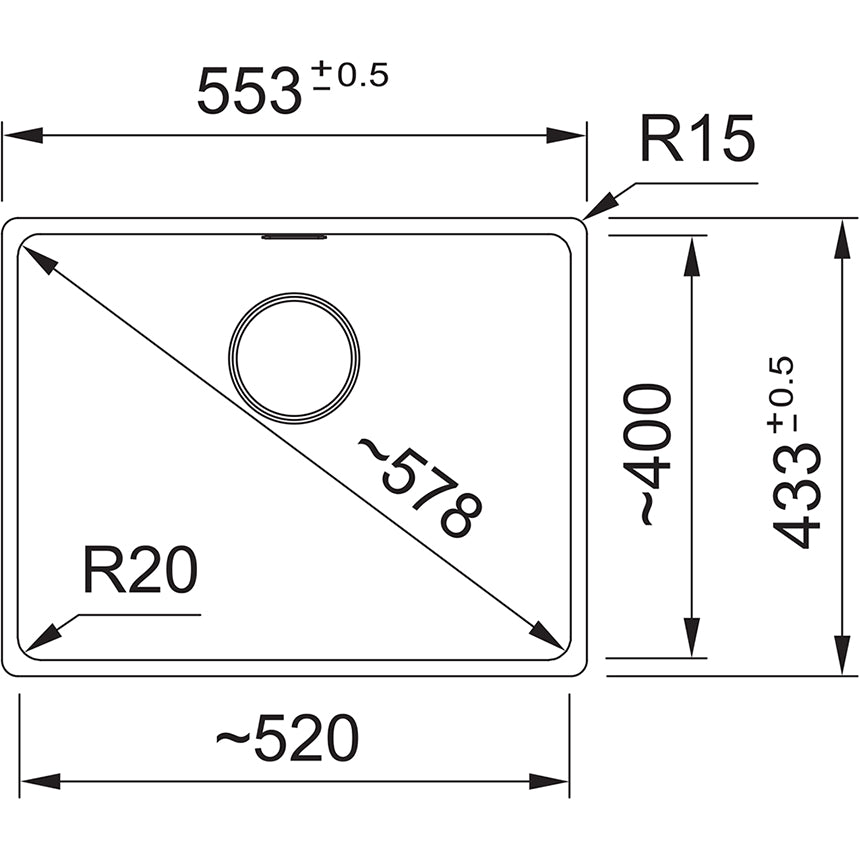 Franke Maris MRG 210-52 Sink Black edition Fragranite flush mount or undermount