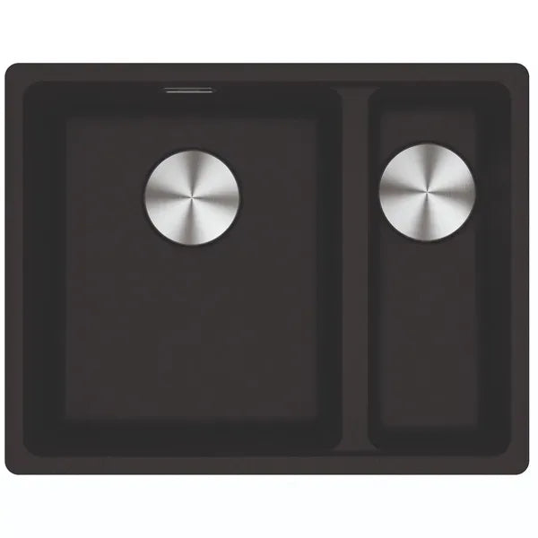 Franke Maris MRG 160-34-15 Sink matt black with small bowl right Fragranite Undermount