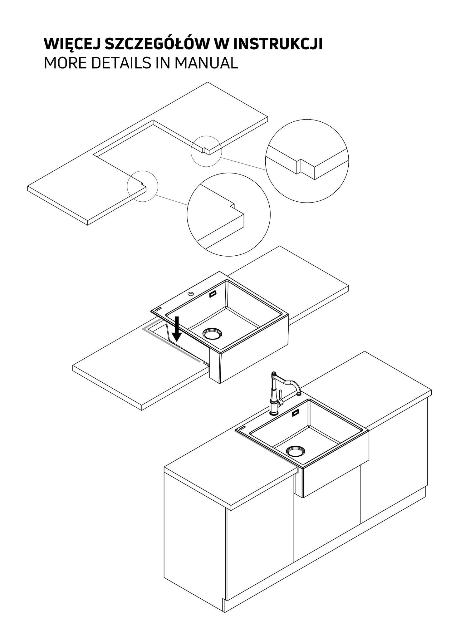 Deante Eridan Nero - Country-Style Black Sink
