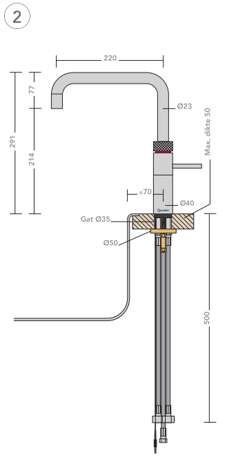 Quooker Fusion Square dimensions