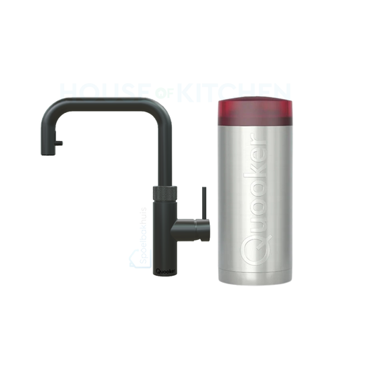Quooker Flex Square COMBI - Nero con tubo estraibile