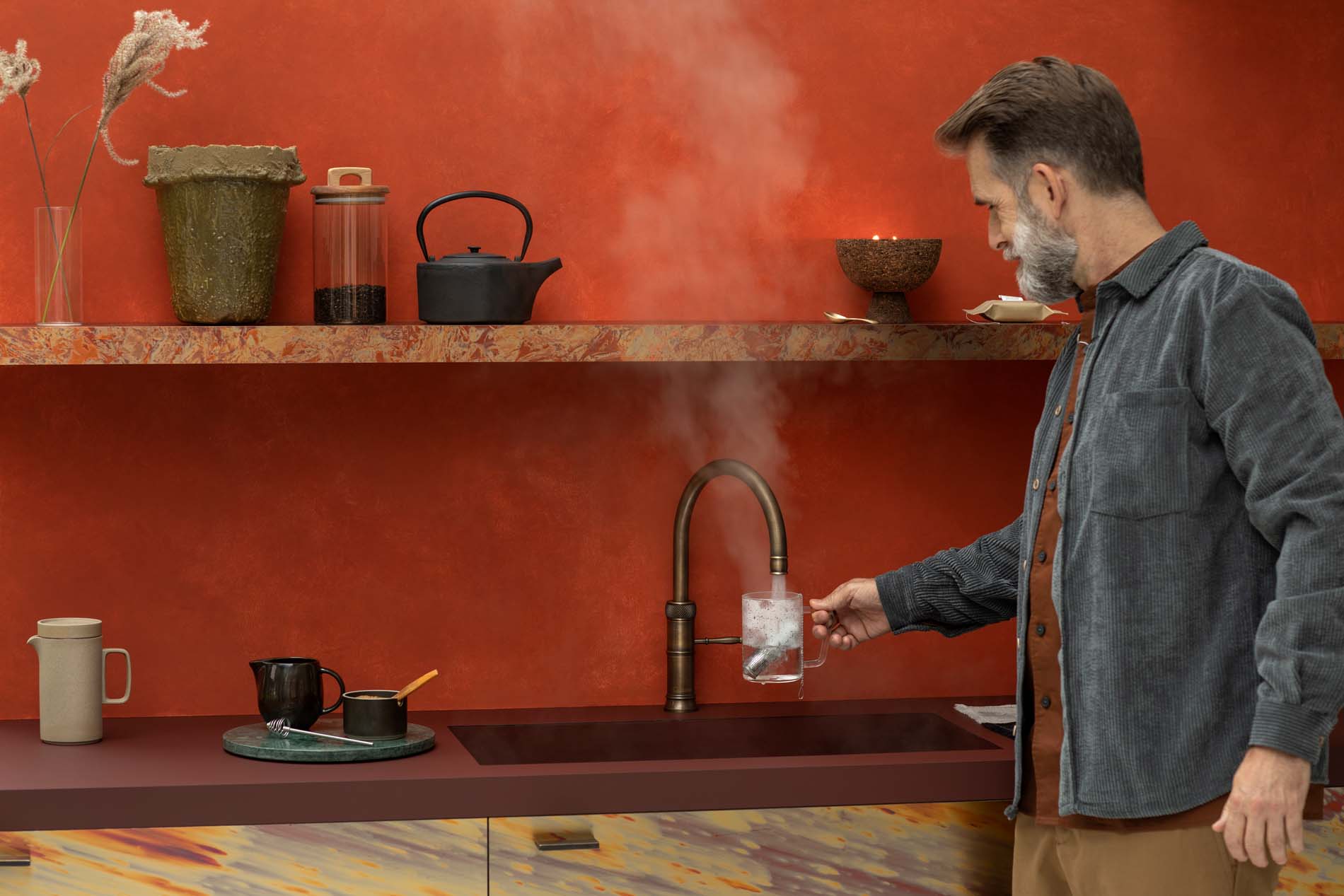 Quooker Façade en laiton patiné