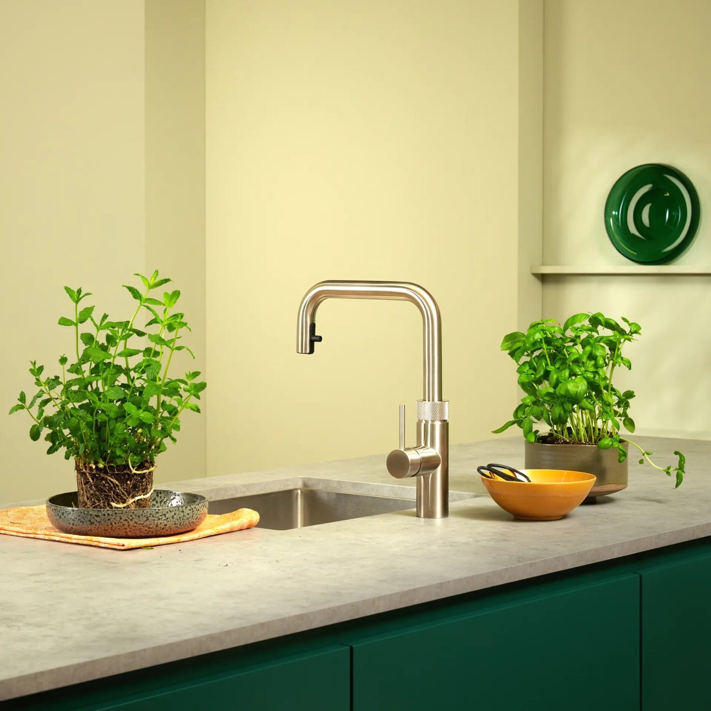 Quooker Flex Square COMBI Tap - Instant Boiling Water Tap with Retractable Hose 1