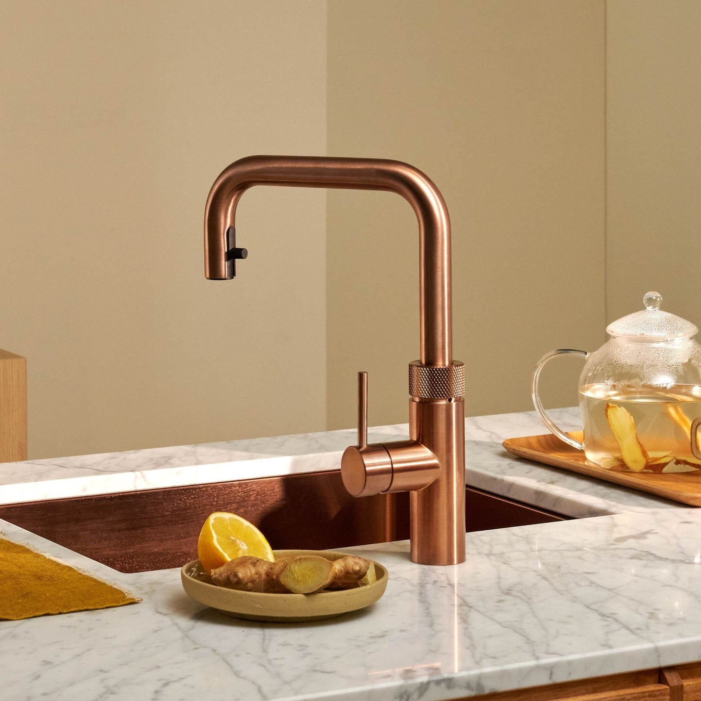 Quooker Flex Square Rose Copper loose tap 1