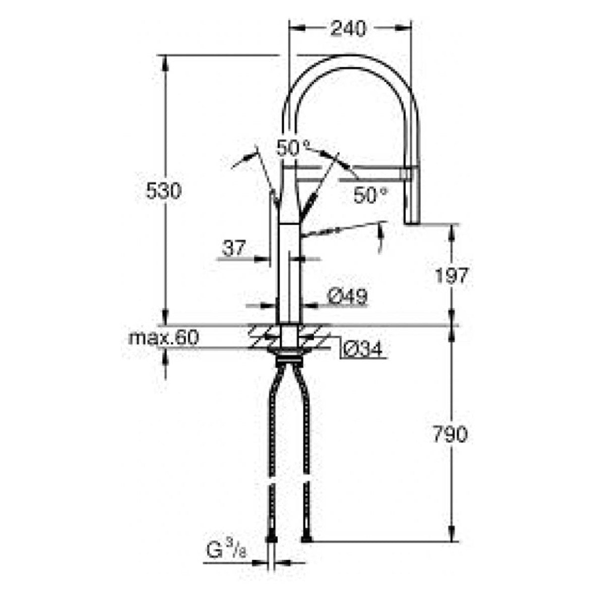Grohe Essence PRO 30503KFO Kitchen Faucet Phantom black