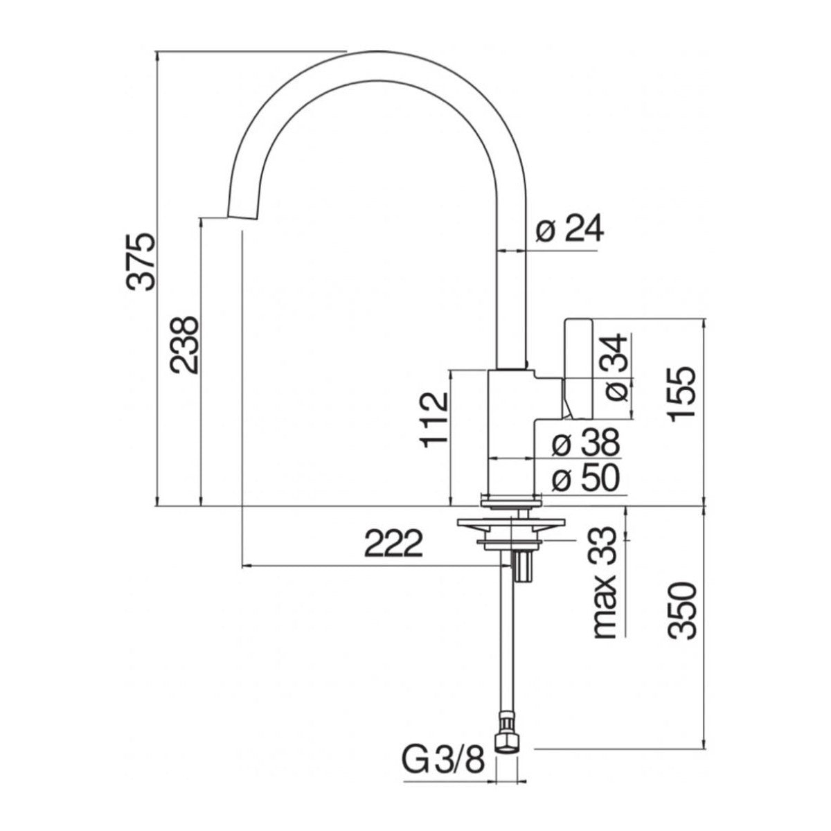 Alpha Flag 6113 RVS Kraan