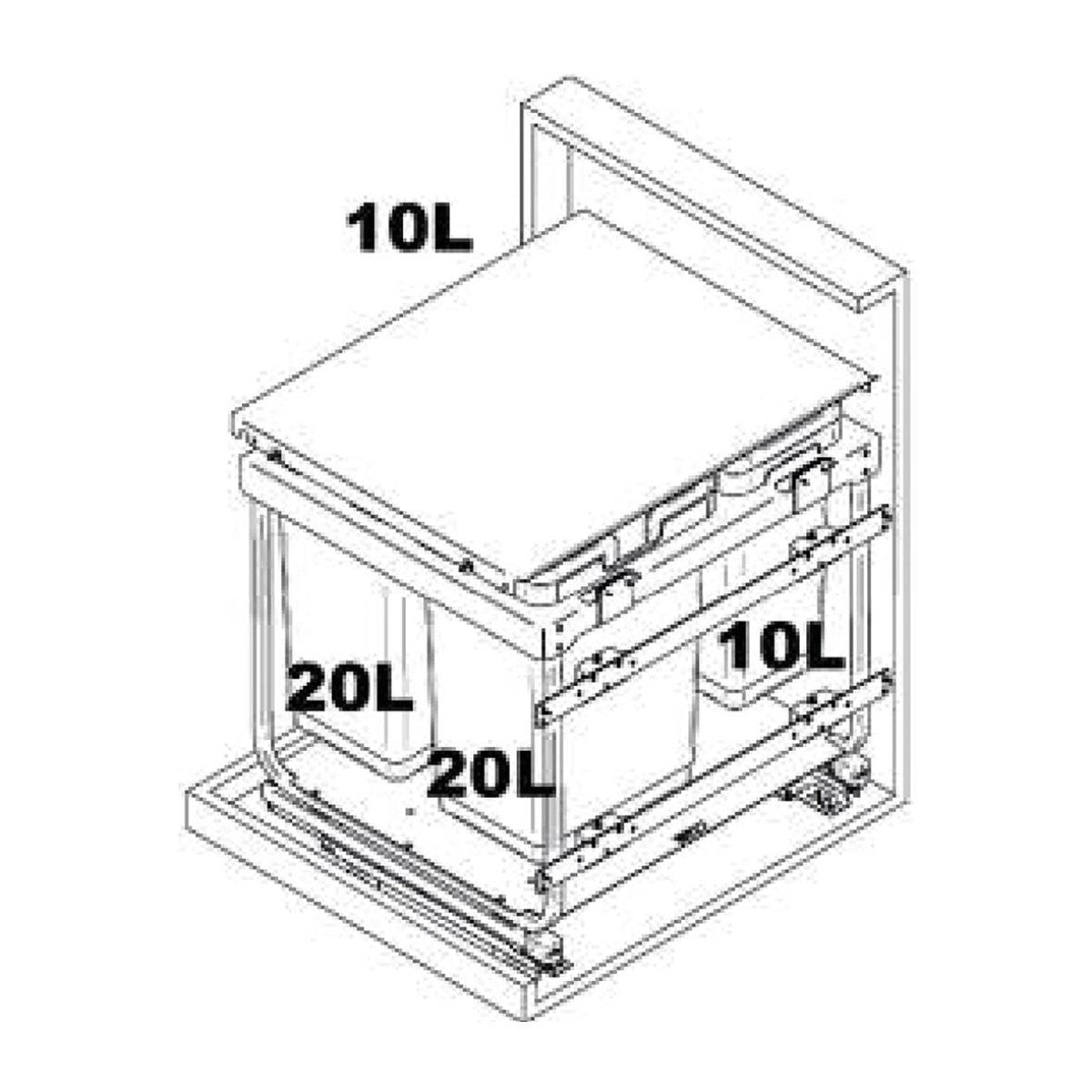 Vibo Kombi 20 Easy M60 Afvalsysteem Gray