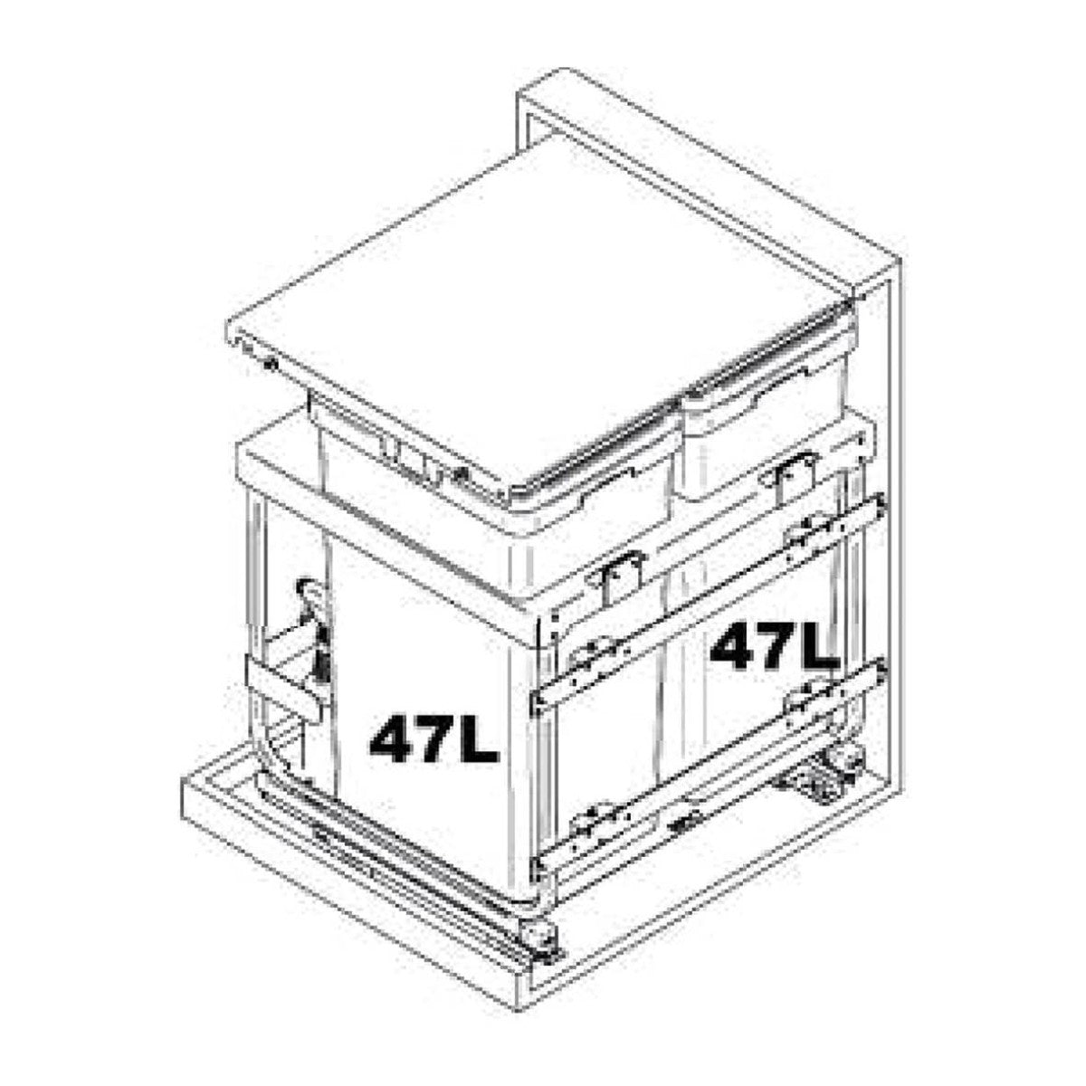 Vibo Kombi 20 Easy M60 Afvalsysteem Gray