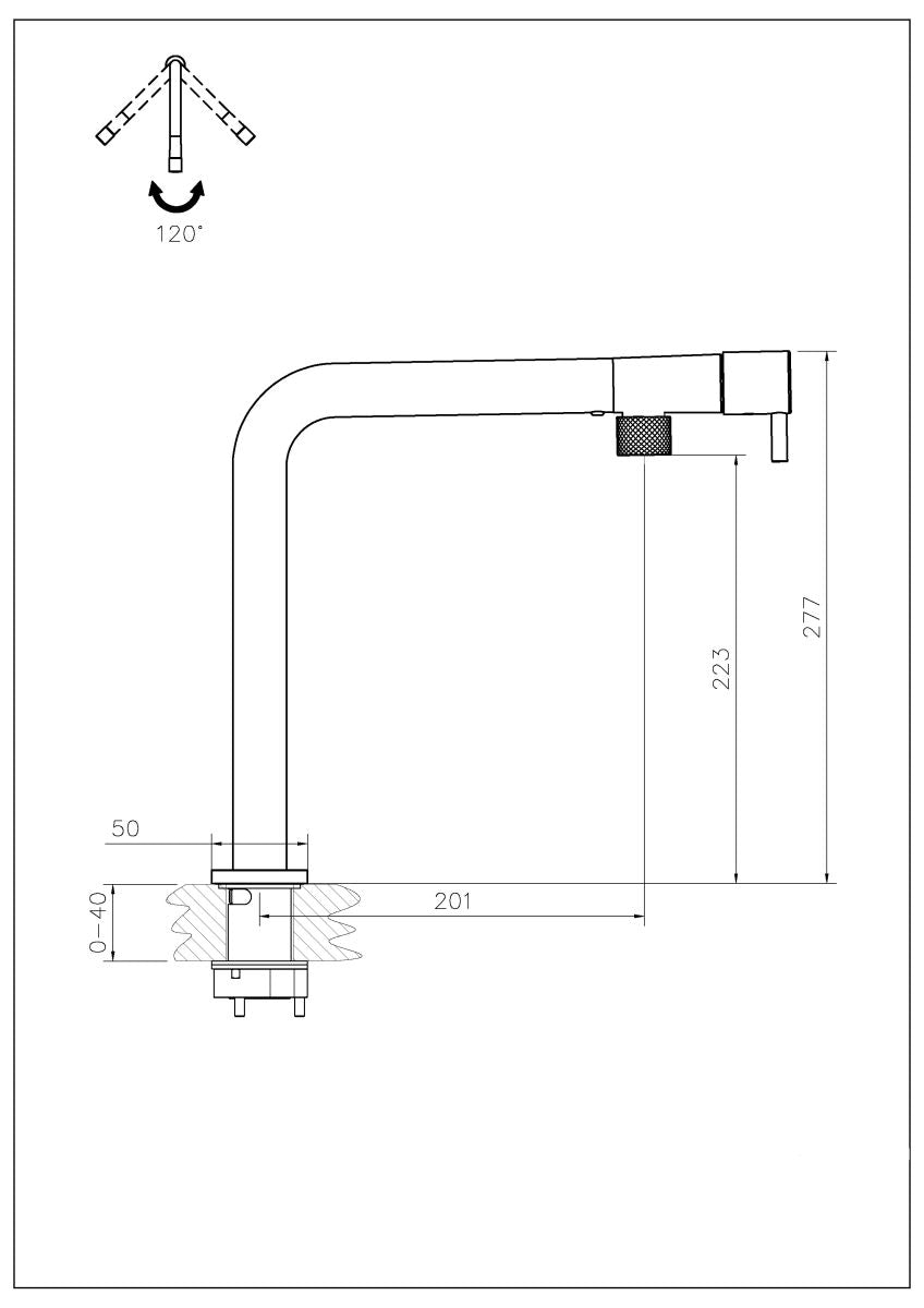 Abode Agilis Küchenarmatur Chrom