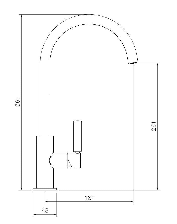 Abode Globe Kraan Mat Zwart