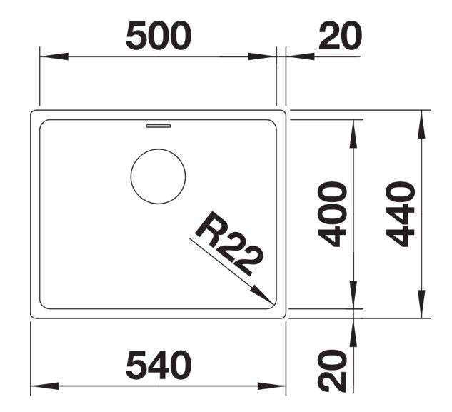 Blanco Andano 500-U Sink Stainless Steel Undermount