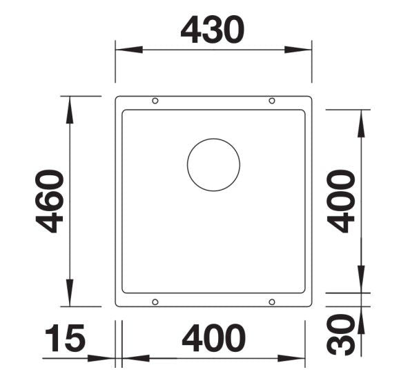 Blanco Subline 400 Sink Anthracite Granite Flush Mounted