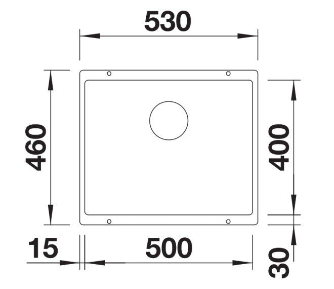 Blanco Subline 500-U Sink Black Granite Undermount