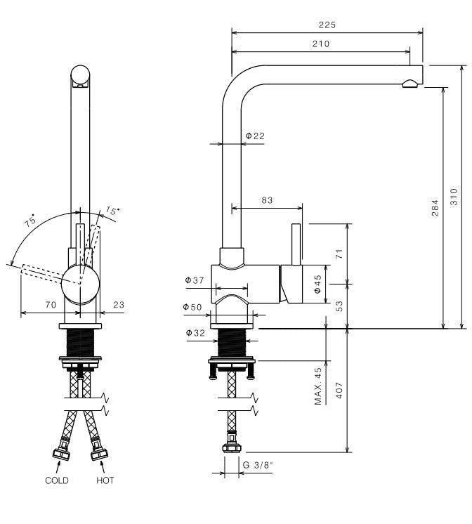 902 stainless steel Kitchen faucet Stainless steel