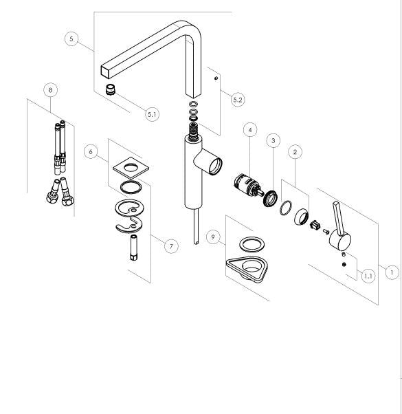 Alpha Cuci 92413 Kraan Chroom