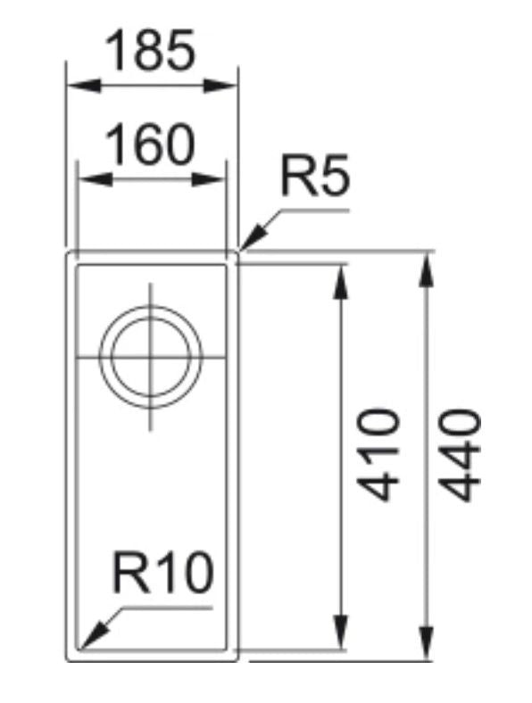Franke Sirius SID 11016 Kolsvart