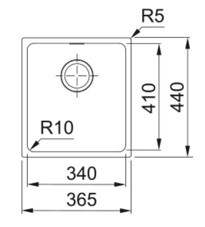 Franke Sirius SID 11034 Sink Carbon black Tectonite Undermount