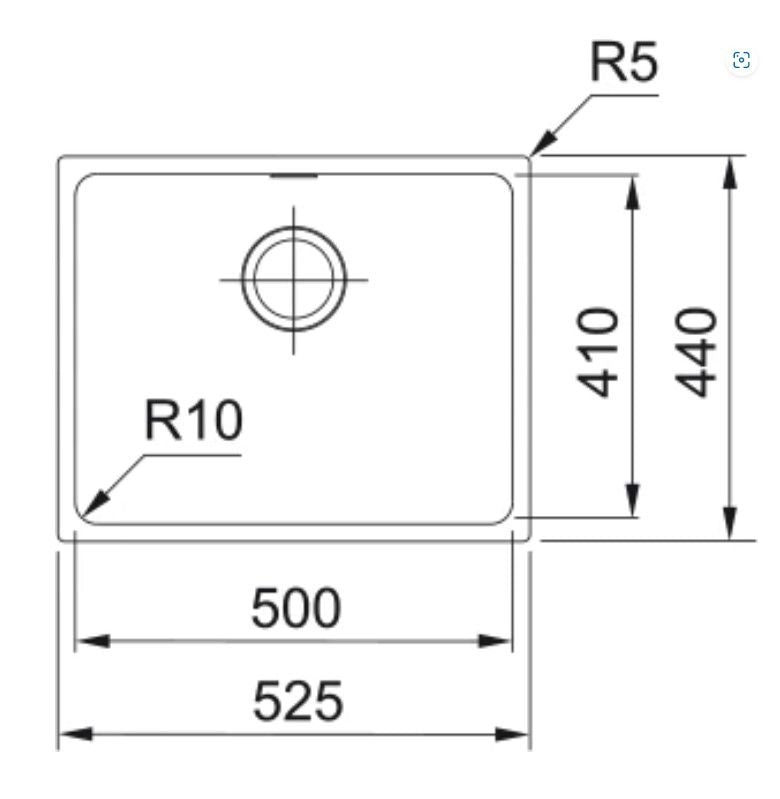Franke Sirius SID 11050 Sink Carbon black Tectonite Undermount