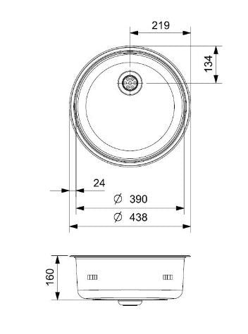 Reginox R 18390 Spüle Edelstahl flachliegend