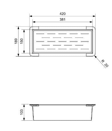 Reginox Insert Tray New York/Ohio Stainless Steel