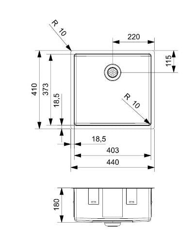 Reginox New Jersey Spoelbak RVS Opbouw of Onderbouw of inbouw
