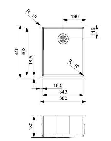 Reginox New York Spoelbak RVS Opbouw, Onderbouw of Vlakbouw