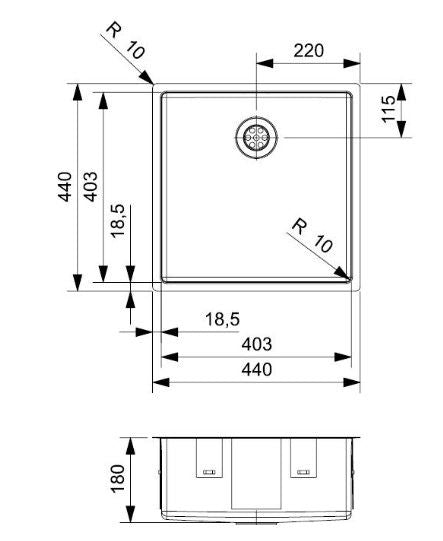Reginox New York Sink Copper Surface mounted or Undermount or Flush mounted