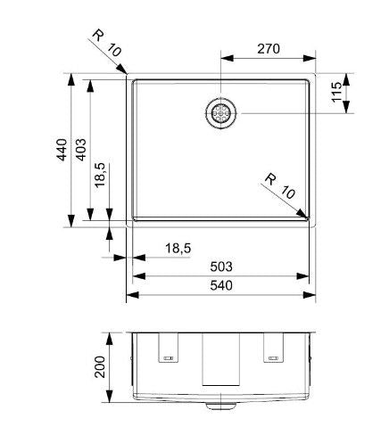 Reginox New York Sink Copper Surface mounted or Undermount or Flush mounted