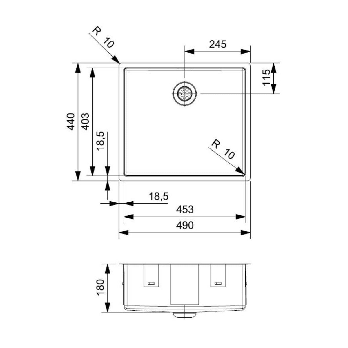 Reginox New York Sink Stainless Steel Surface or Undermount or Flush Mount