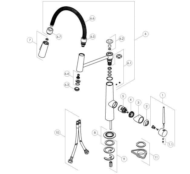 Alpha 2330 Kitchen Faucet Matte Black