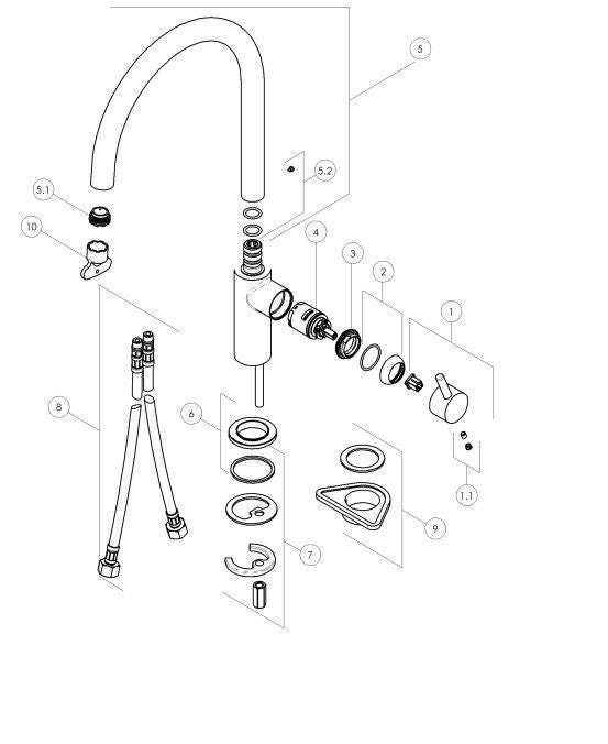 Alpha Cuci 96113 Kraan Chroom