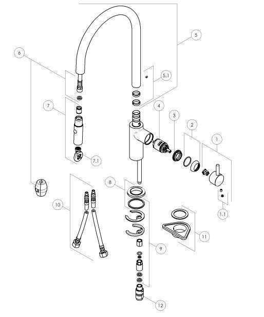 Alpha Cuci 96137 Kraan Chroom