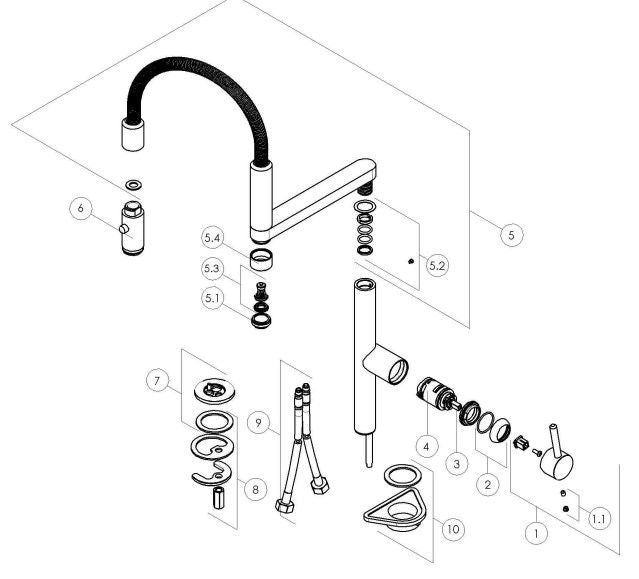 Alpha Move 92300 Kraan Chroom