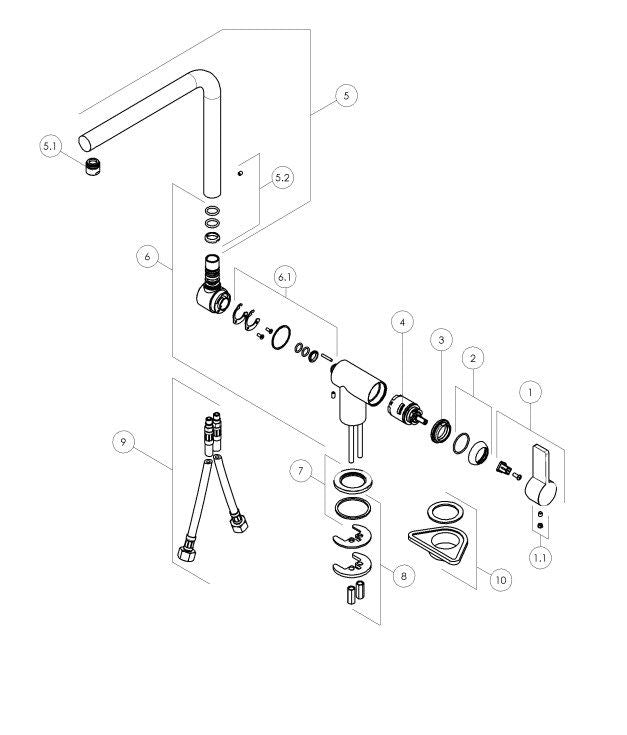 Alpha Venster 96114 Kraan Chroom