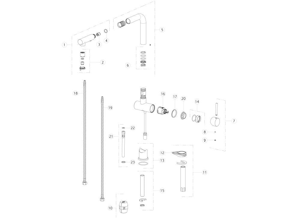 Gessi Logik 50203 Kitchen Faucet Chrome