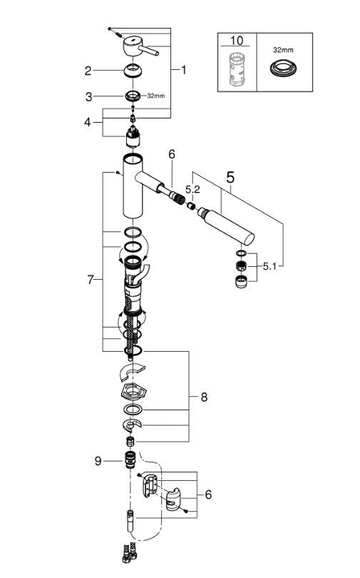 Grohe Concetto 31129001 Kraan Chroom